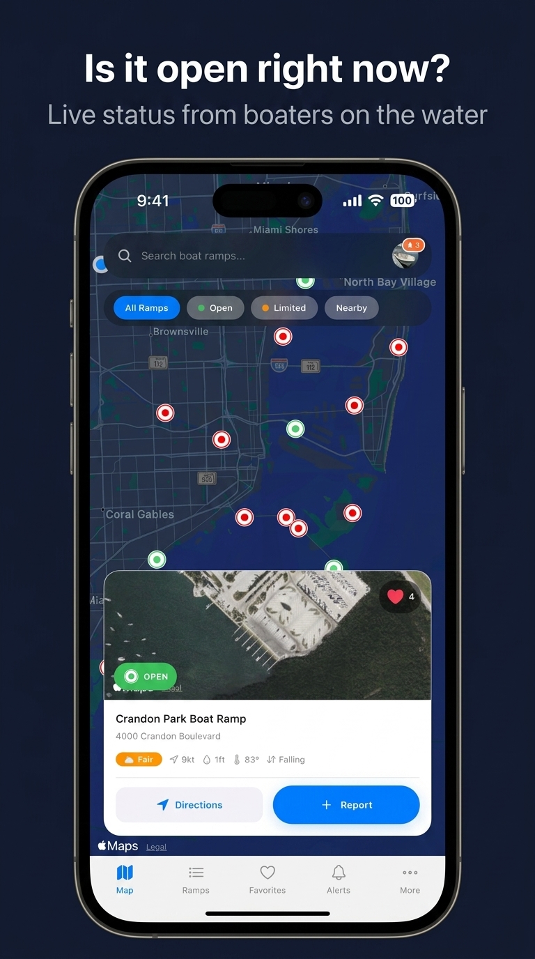 RampTracker | Real-Time Boat Ramp Conditions | US & Canada